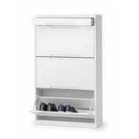 Amelia Modern Shoe Storage Cabinet In White High Gloss