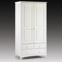 Amani Combi Wardrobe In White With 2 Doors 3 Drawers