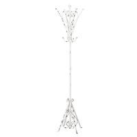 amsterdam loft coat stand in distressed white metal with 8 hooks