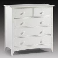 Amani Chest of Drawers In Stone White With 5 Drawers