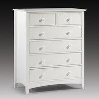 Amani Chest of Drawers In Stone White With 6 Drawers