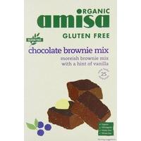 amisa organic gluten free mixes chocolate brownie mix 400g case of 6