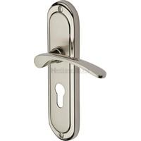 Ambassador Euro Profile Door Handle (Set of 2) Finish: Mercury Split