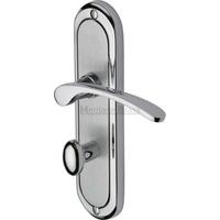 Ambassador Bathroom Door Handle (Set of 2) Finish: Apollo