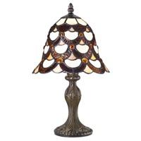 Amber Beaded Hand Crafted Tiffany Table Lamp