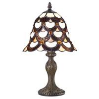 amber beaded hand crafted tiffany table lamp