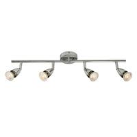 amalfi 4 x 50w gu10 spotlight bar chrome 85475