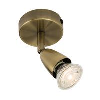 Amalfi 50W GU10 Spotlight Single Antique Brass - 85480