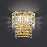 AMSTERDAM crystal wall light with 24-carat gold