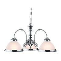 American Diner 3 Arm Satin Silver Ceiling Light