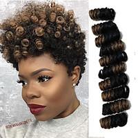 American Fashion Women HairStyle 10 inch Curlkalon Curls Ombre Kanekalon Curly Braiding Curlkalon Crochet SANIYA Curls 20roots/pack 5packs make head