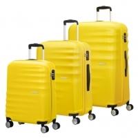 American Tourister Wavebreaker 3 PC Set, Sunny Yellow, Spinner 3 PC