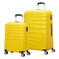 American Tourister Wavebreaker Spinner 2 PC Suitcase Set, Sunny Yellow, Spinner 2 PC