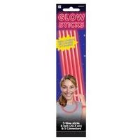 Amscan 5-piece Glow Sticks Party Accessory, Red