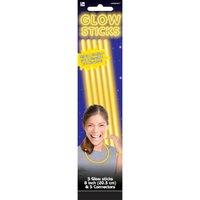 Amscan 5-piece Glow Sticks Party Accessory, Yellow