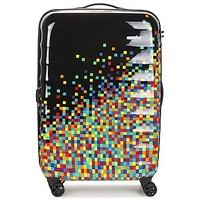 american tourister palm valley spinner womens hard suitcase in black