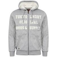 Amber Valley Borg Lined Hoodie in Mid Grey / Ivory Marl  Tokyo Laundry