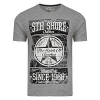 american spirit print t shirt in light grey south shore