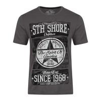 American Spirit Print T-Shirt in Graphite Grey  South Shore
