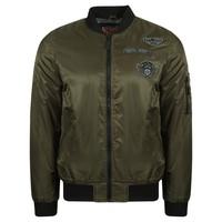 amalfi bomber jacket with flight patches in amazon khaki tokyo laundry
