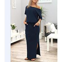 Amazon ebay wish explosion models in Europe and America#39;s foreign trade side slit pockets loose summer dress