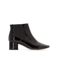 ame patent leather ankle boots