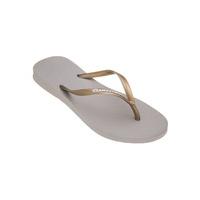 amazonas gold and beige woman flip flops fun