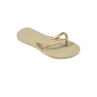 amazonas fun doll beige and gold woman flip flops