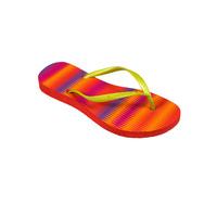 amazonas enjoy coloracao missioni red orange and gold woman flip flops