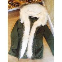 Amaria chunky faux fur hooded parka WHITE