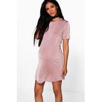 Amanda Premium Silky Shift Dress - rose