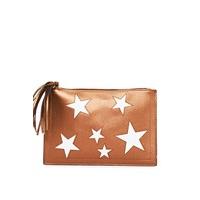 Amelia Bronze Star Zip Top Clutch Bag