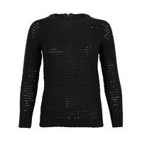 amara reya bluebell waffle knit jumper in black