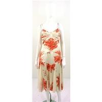 Amanda Wakeley Size 10 Coral And Cream Evening Dress