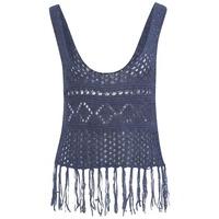 Amara Reya Sienna navy knitted vest