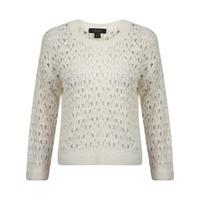 Amara Reya Jerry white lace knit jumper