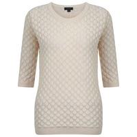 amara reya cotton crew neck pink jumper