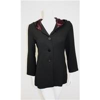 Amaranto Size 10 Black Hooded Jacket Amaranto - Size: 10 - Black - Casual jacket / coat