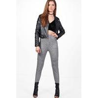 amara high waist gingham trousers black