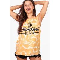 Amnesia Ibiza Tie Dye Oversized Top - multi