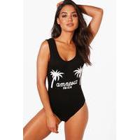 amnesia ibiza slogan bodysuit black