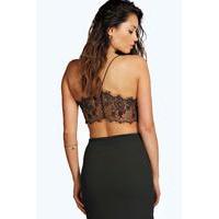 Amy Lace Back Bralet - black