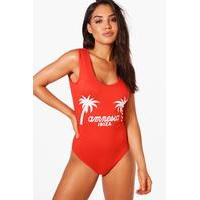 amnesia ibiza slogan bodysuit orange