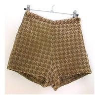 American Apparel Size S Woven Beige And Brown Mini Shorts