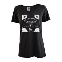 Am I Secretly A Unicorn Scoop Neck T-Shirt - Size: Size 12-14