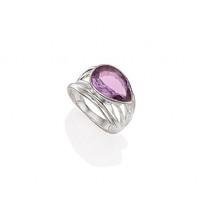 amethyst teardrop ring