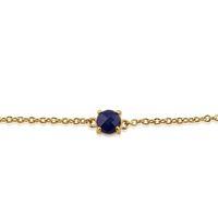 Amour Damier 9ct Yellow Gold 0.75ct Sapphire Claw Set Checkerboard 19cm Bracelet