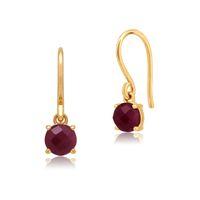 amour damier 9ct yellow gold 135ct claw set special cut ruby drop earr ...