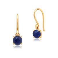 Amour Damier 9ct Yellow Gold 1.35ct Claw Set Special Cut Sapphire Drop Earrings