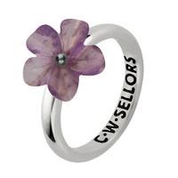 Amethyst Ring Tuberose Platycodon Silver